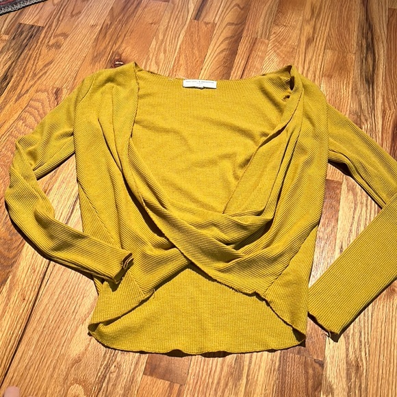 Urban Outfitters Tops - Project social T urban outfitters wrap top. Mustard color